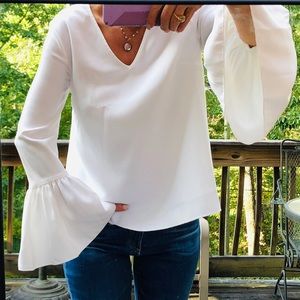 NWT Catherine Malandrino ruffle sleeve blouse sz S